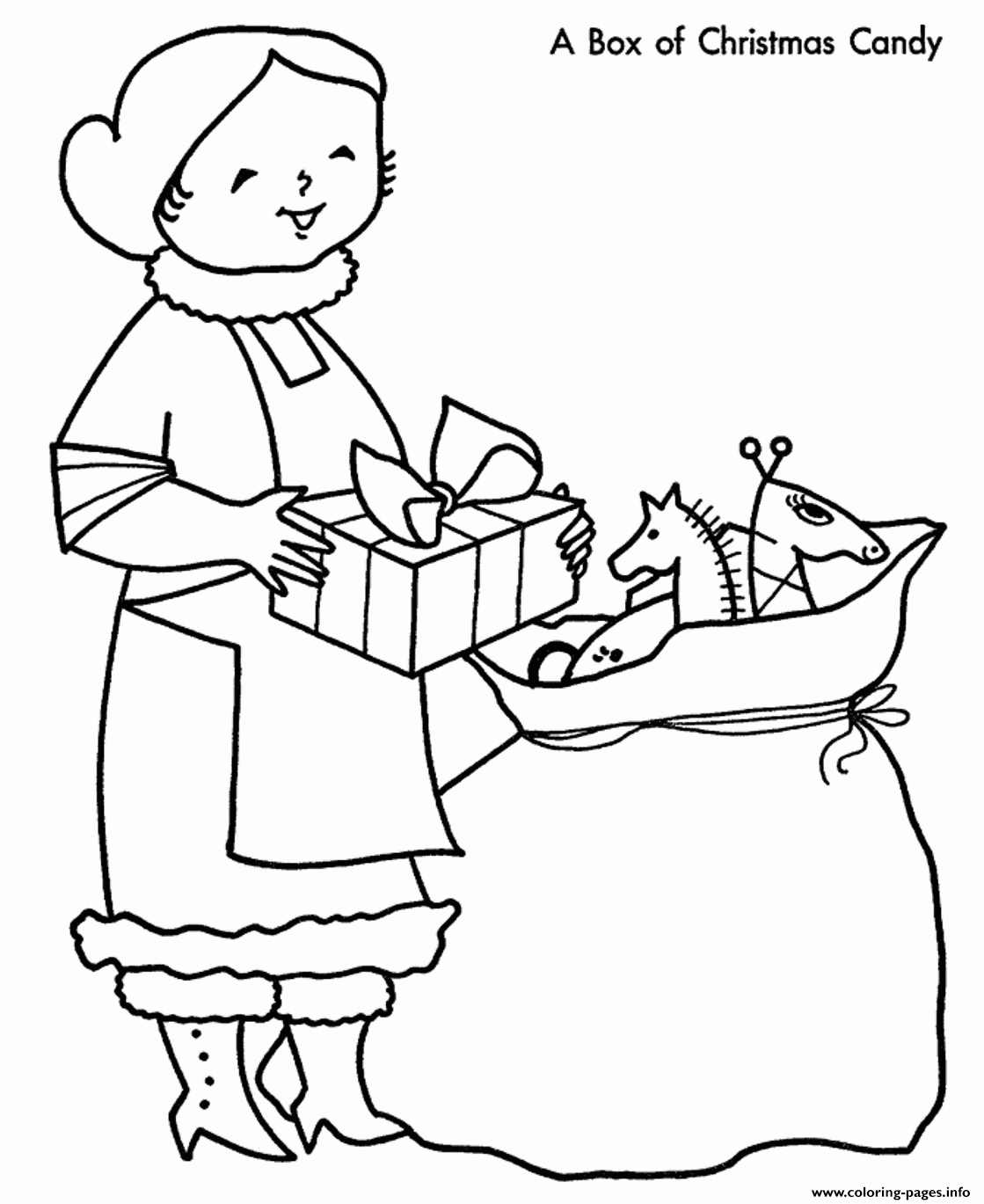 Mrs. Claus Printable Coloring Pages