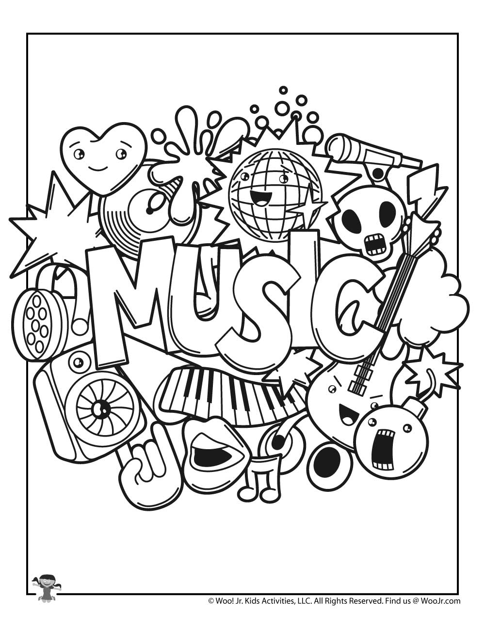 Music Printable Coloring Pages