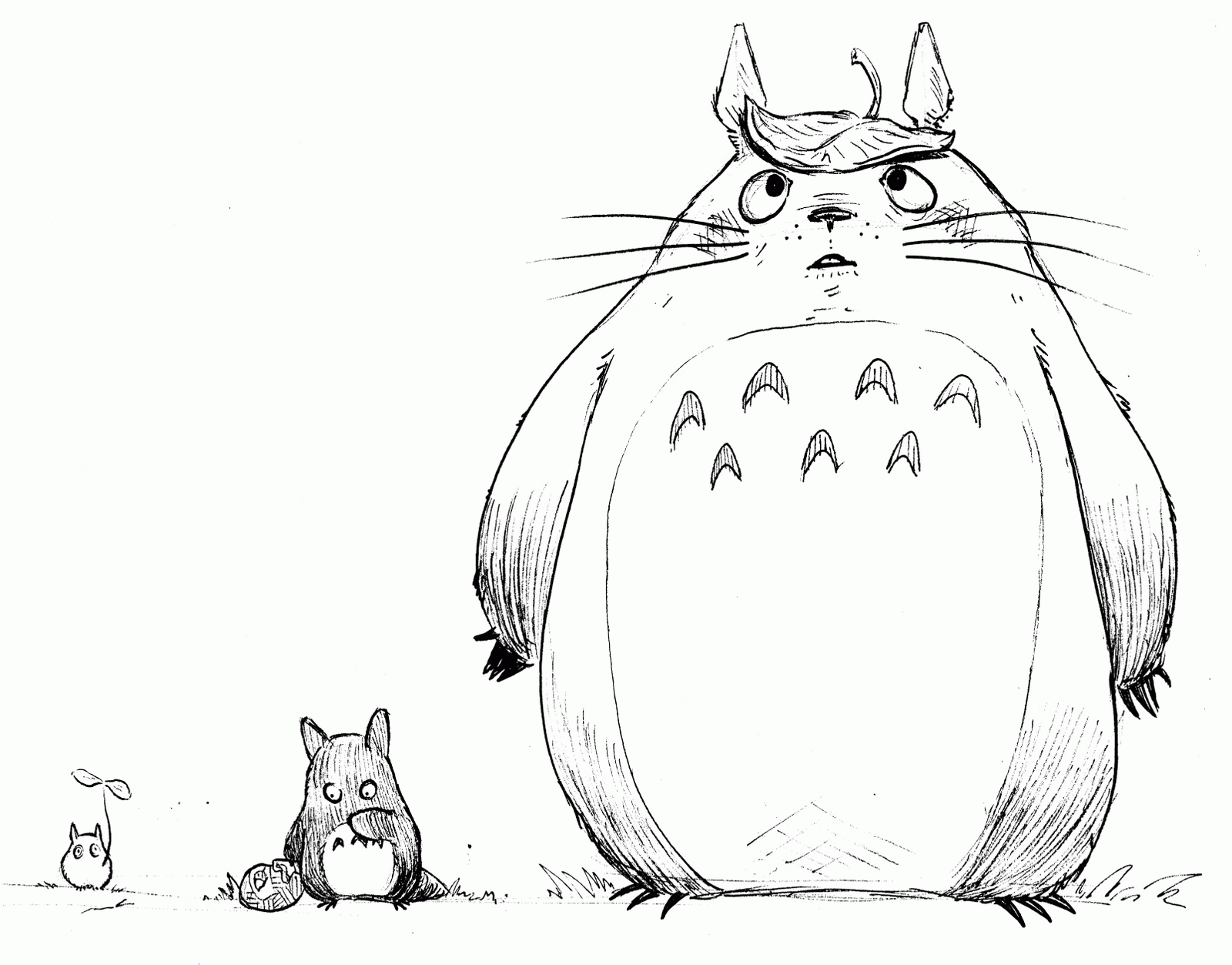My Neighbor Totoro Coloring Pages Coloring Home