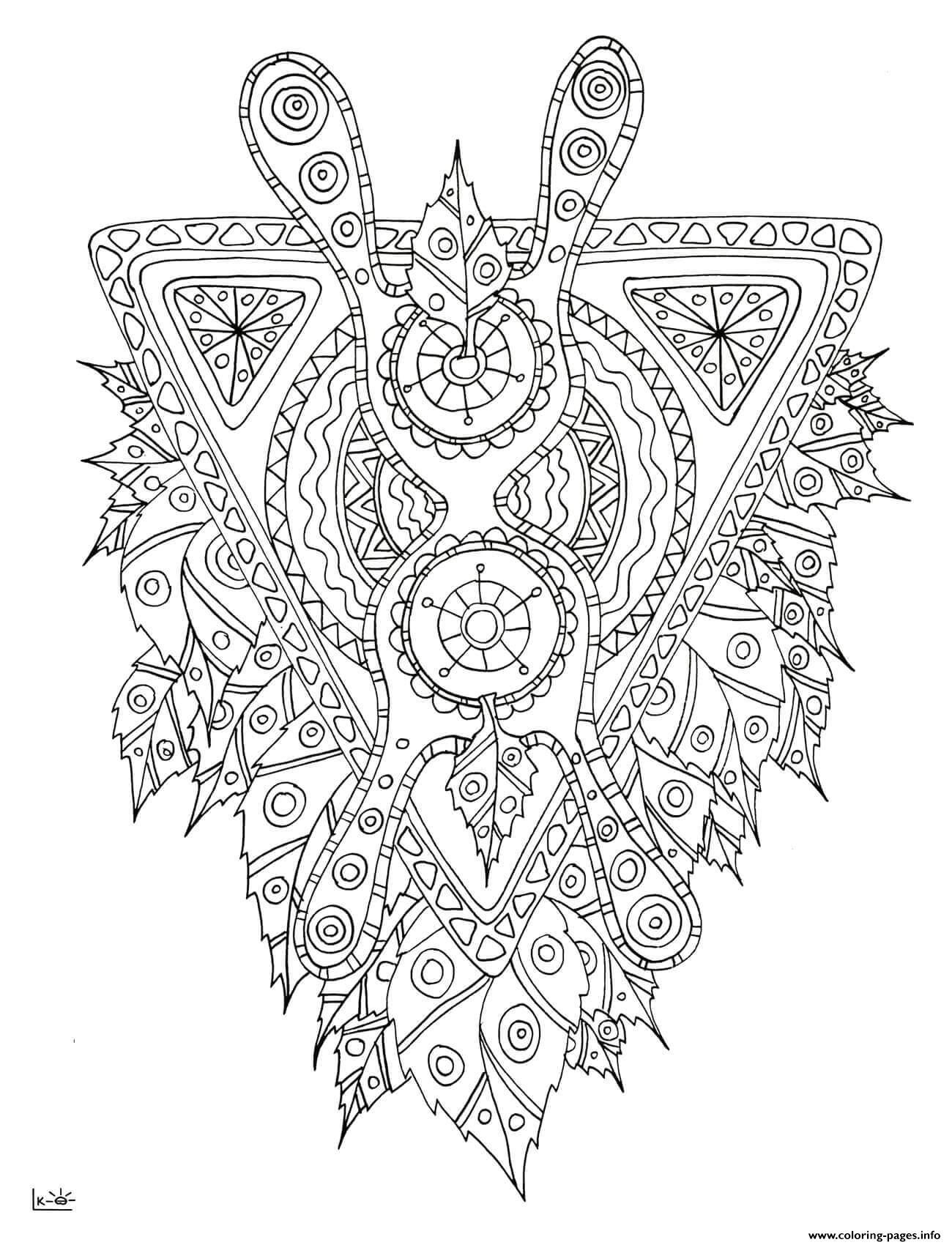Printable Adult Coloring Pages Tribal