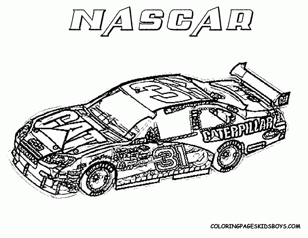 Free Printable Nascar Coloring Pages
