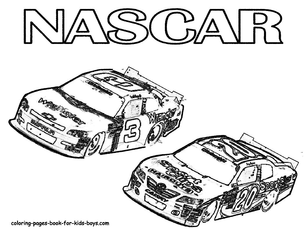 Nascar Printable Coloring Pages