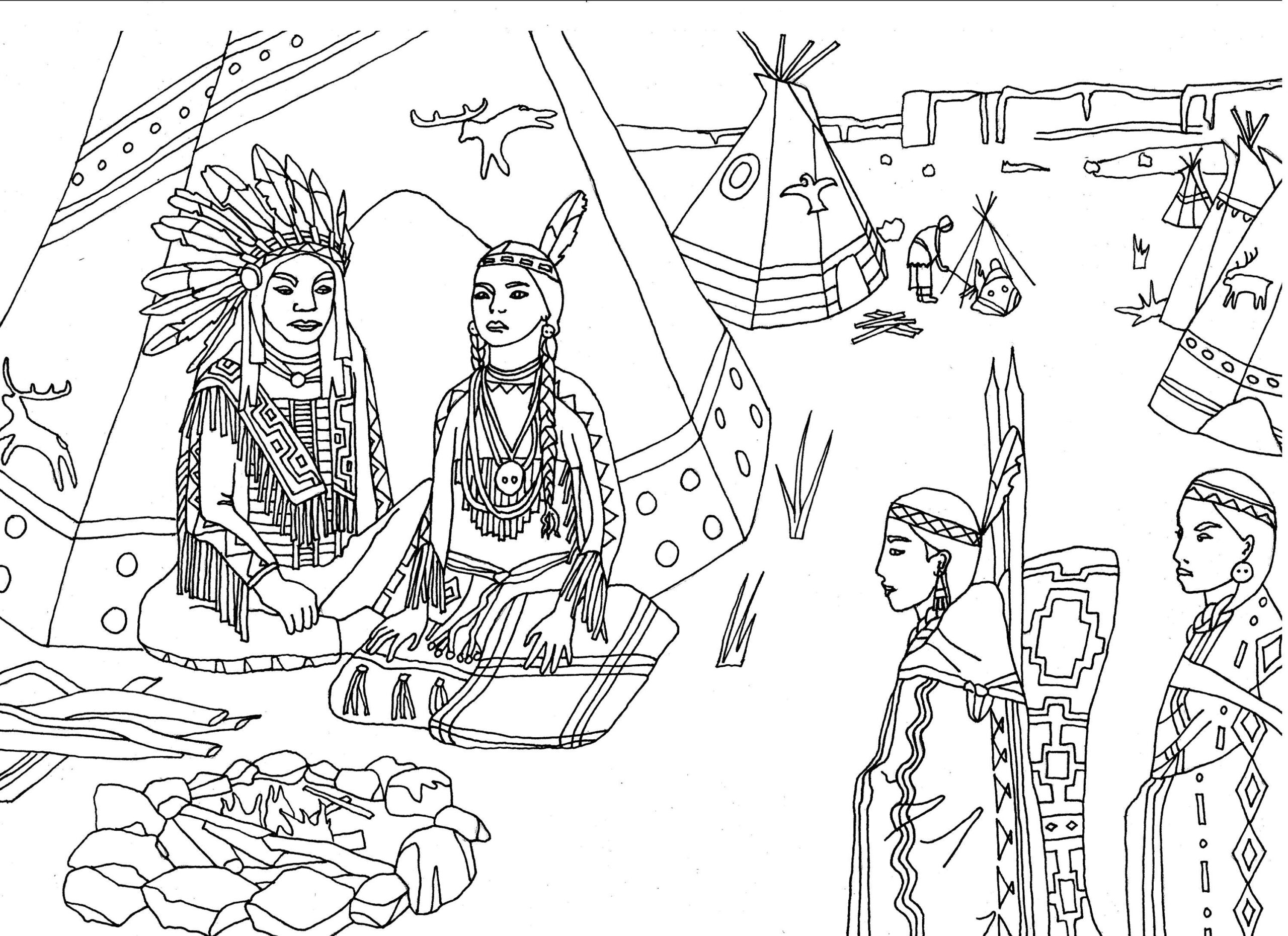 Native American Coloring Pages Printable