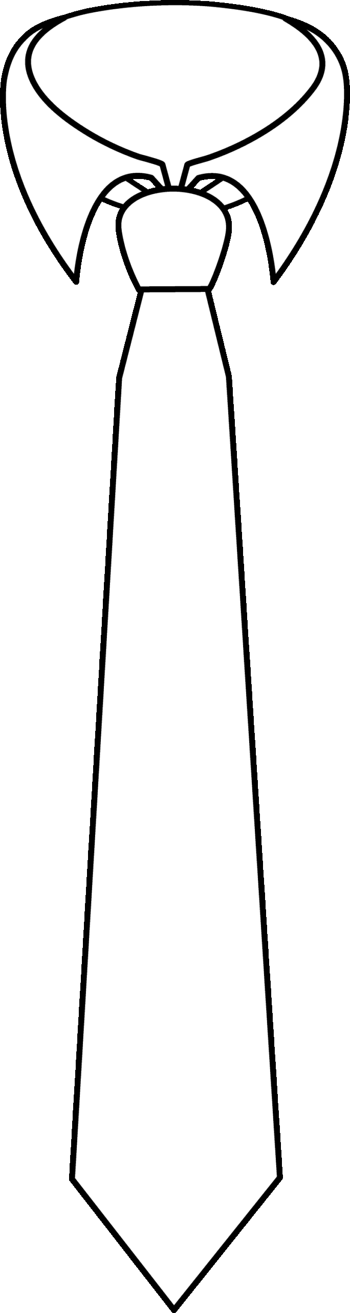Necktie Coloring Page Free Clip Art