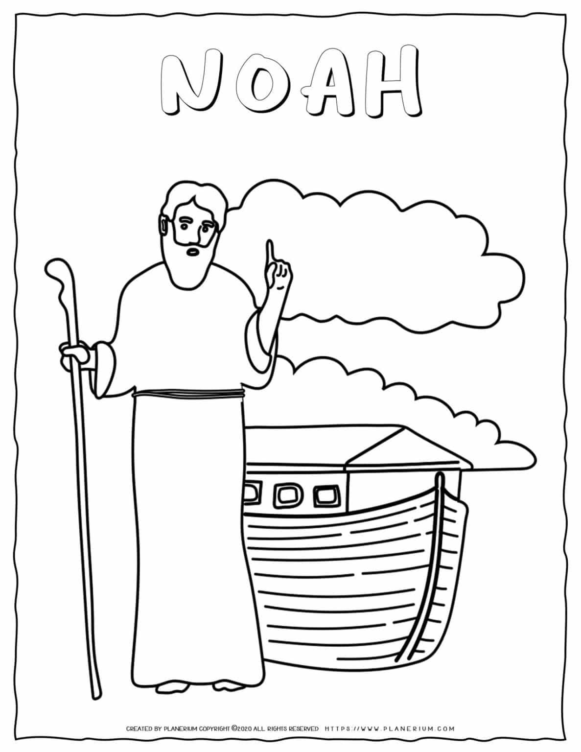 Noah Bible Coloring Pages Planerium