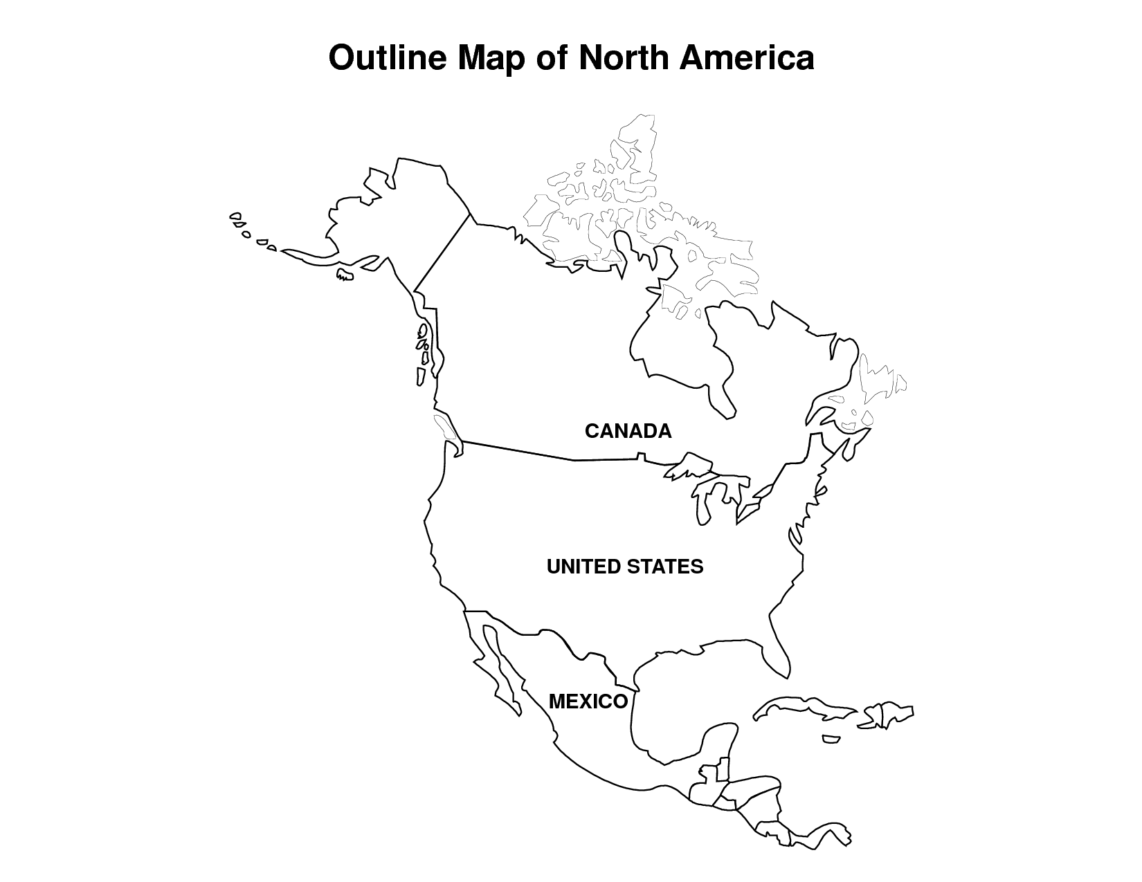 North America Coloring Page Coloring Home
