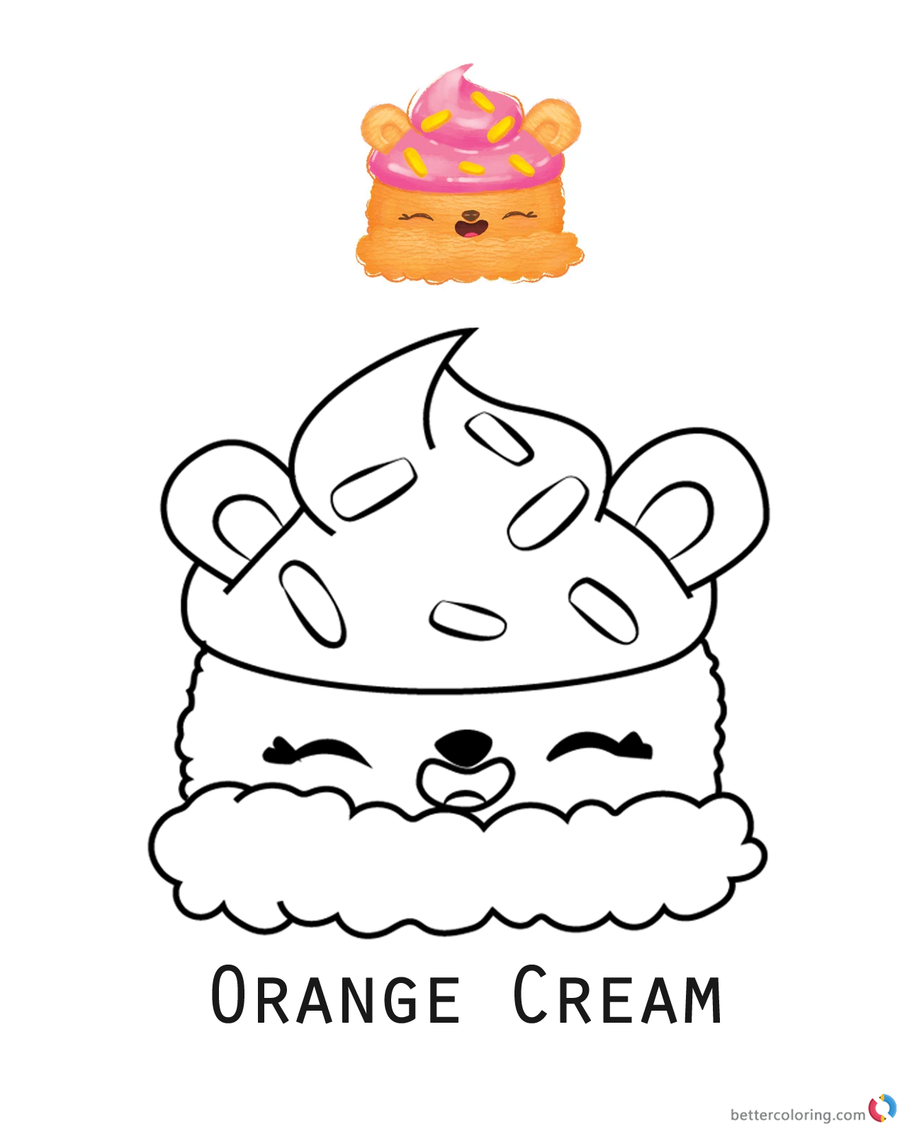 Num Noms Coloring Pages Series 1 Orange Cream Free Printable Coloring Pages