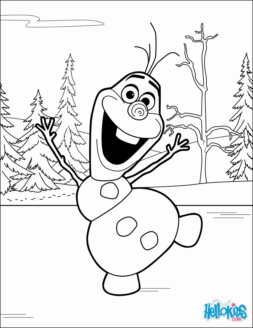 Olaf Printable Coloring Page
