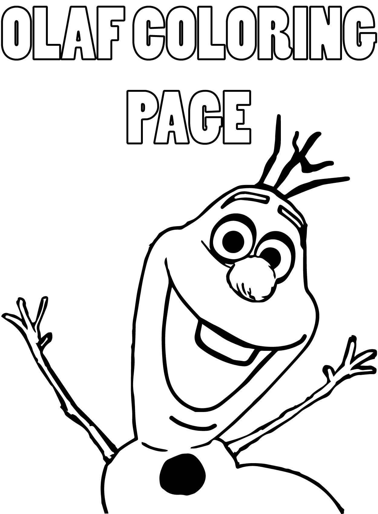 Olaf Printable Coloring Pages