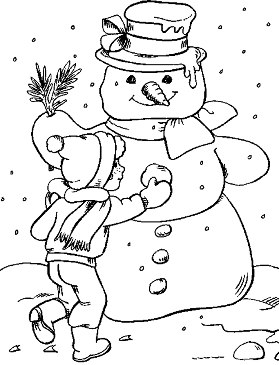 Snowman Coloring Pages Printable