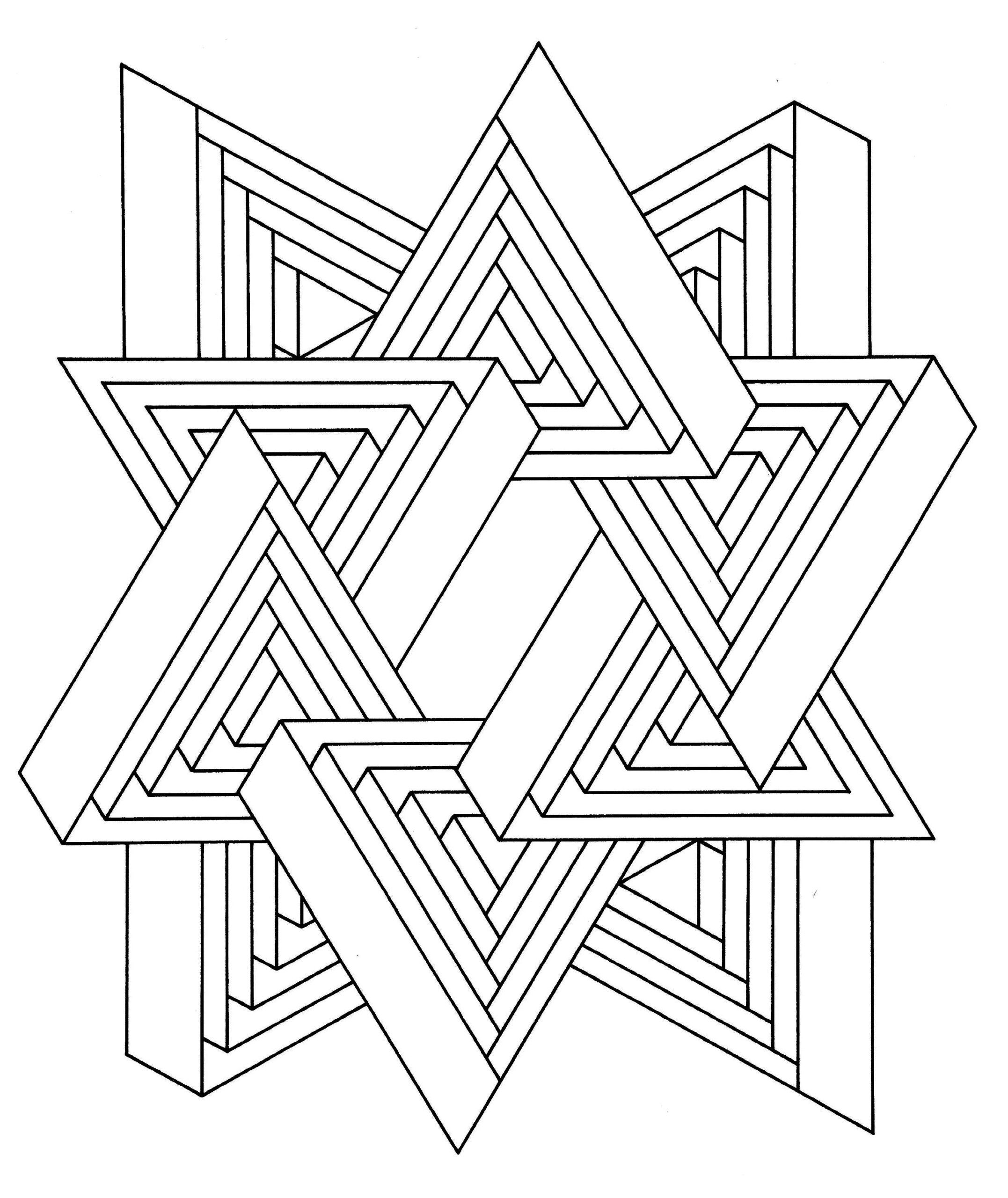 Optical Illusion Coloring Pages Printable Coloring Home