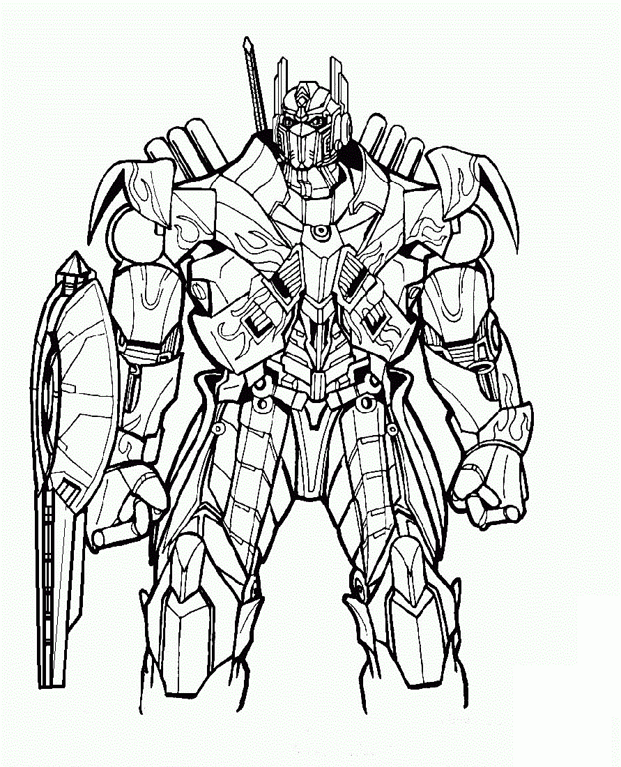 Optimus Prime Printable Coloring Pages