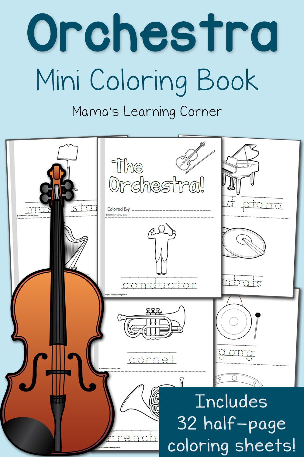 Orchestra Coloring Pages Mamas Learning Corner