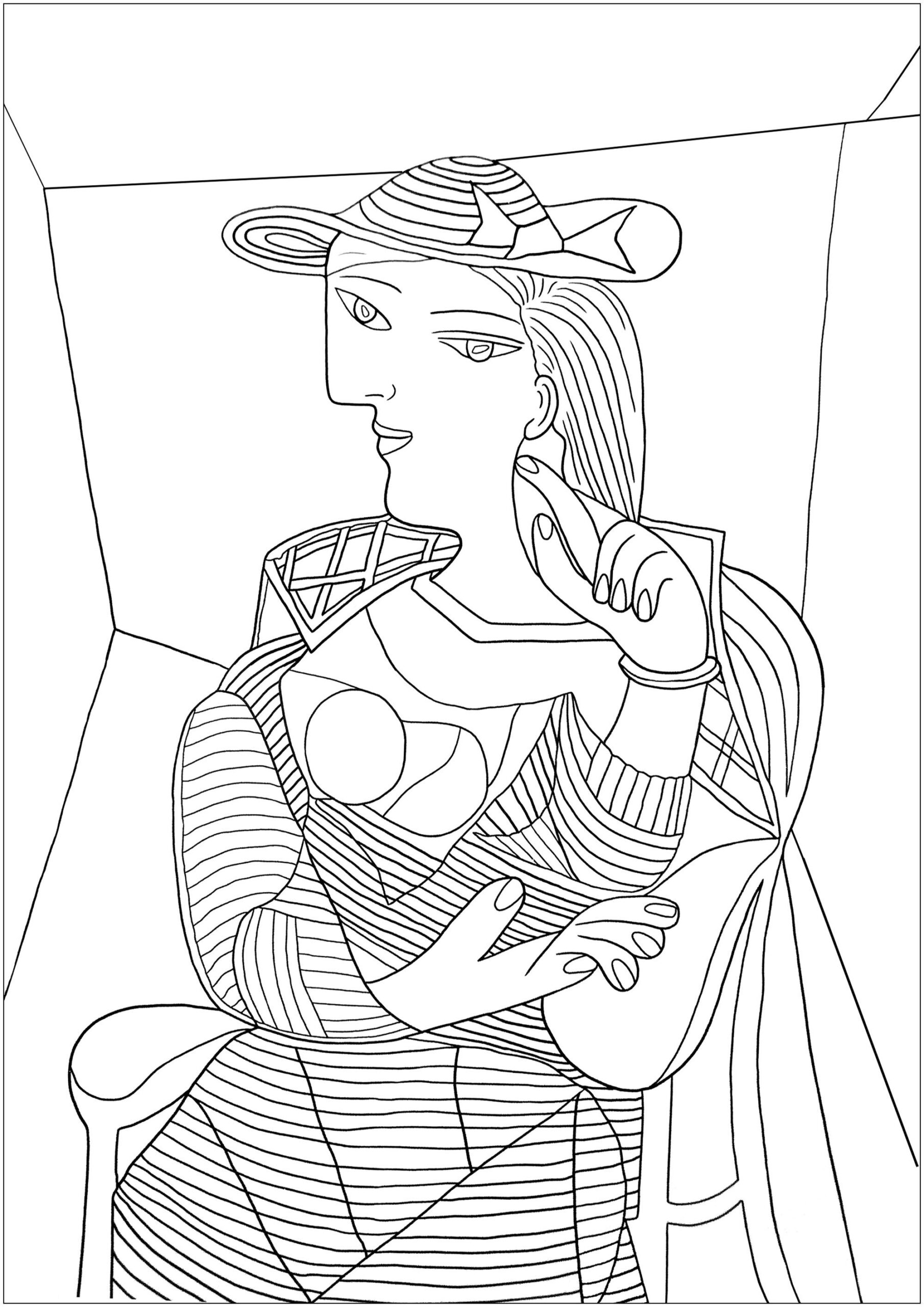 Picasso Coloring Pages Printable