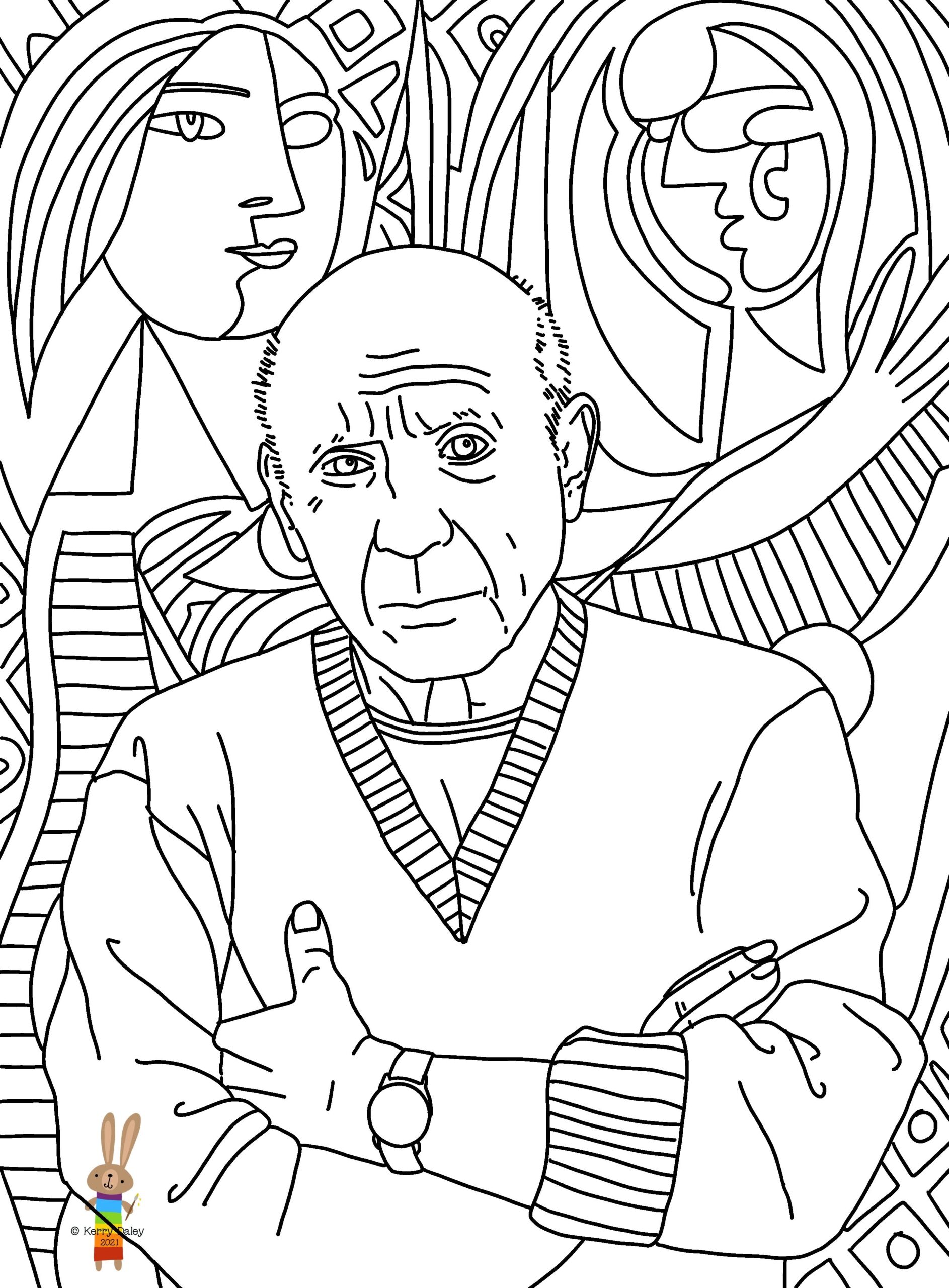 Pablo Picasso Coloring Pages Printable Pablo Picasso Coloring Pages Images And Photos Finder