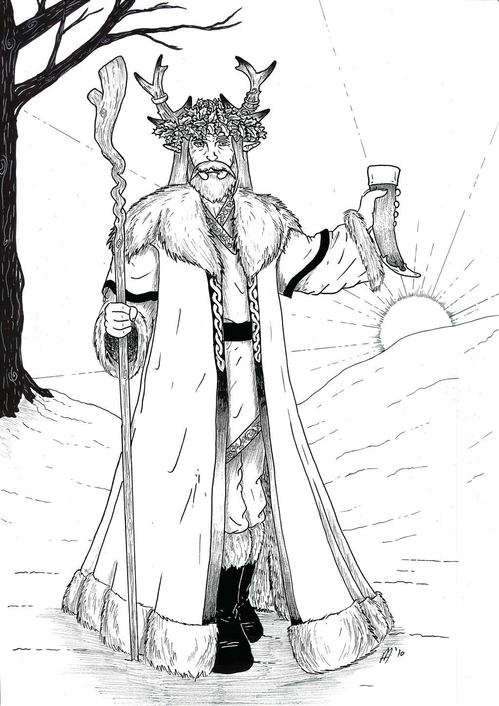 Pagan Yule Coloring Pages Coloring Pages Adult Coloring Pages Color