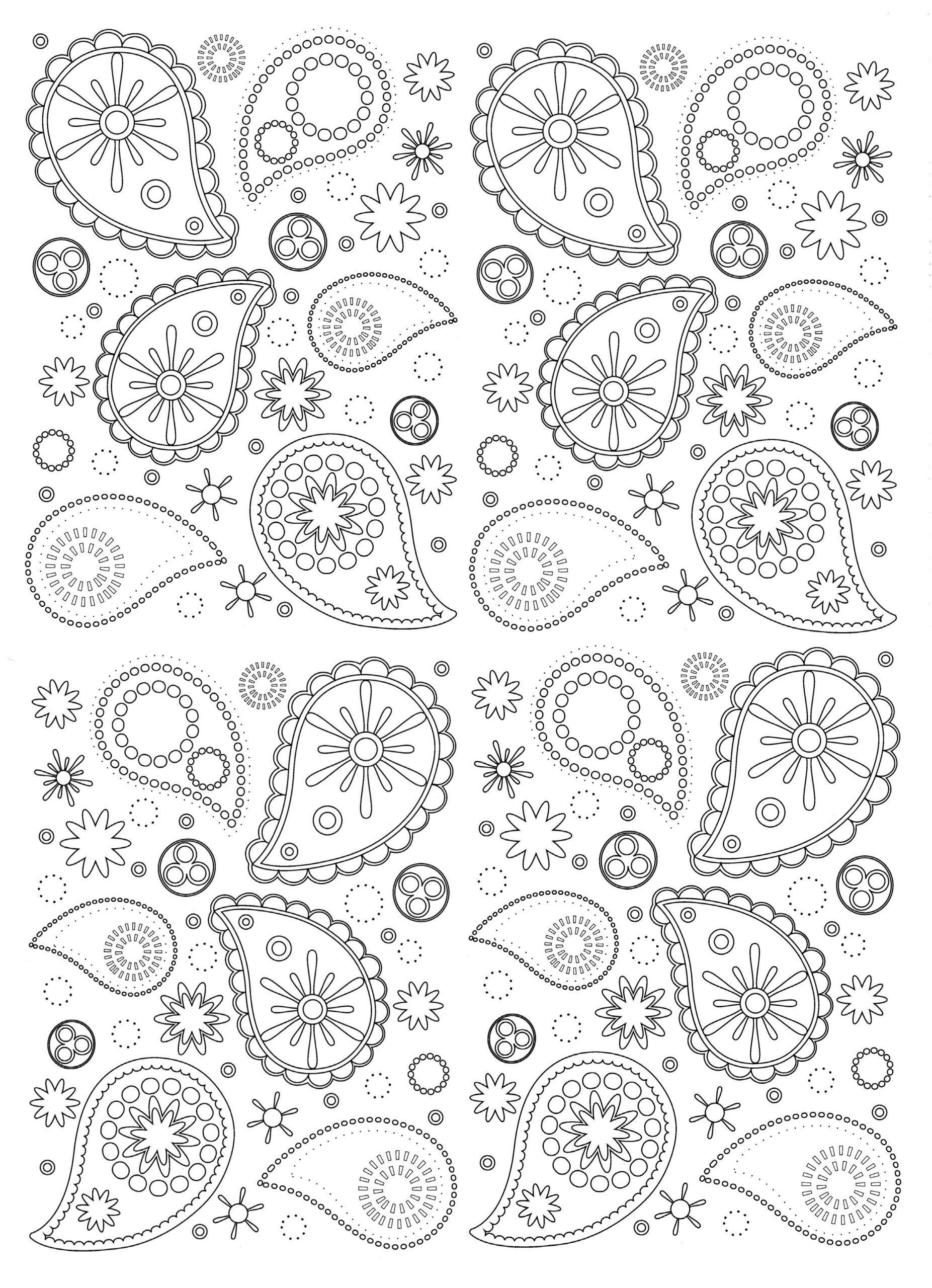 Paisley Coloring Pages For Adults