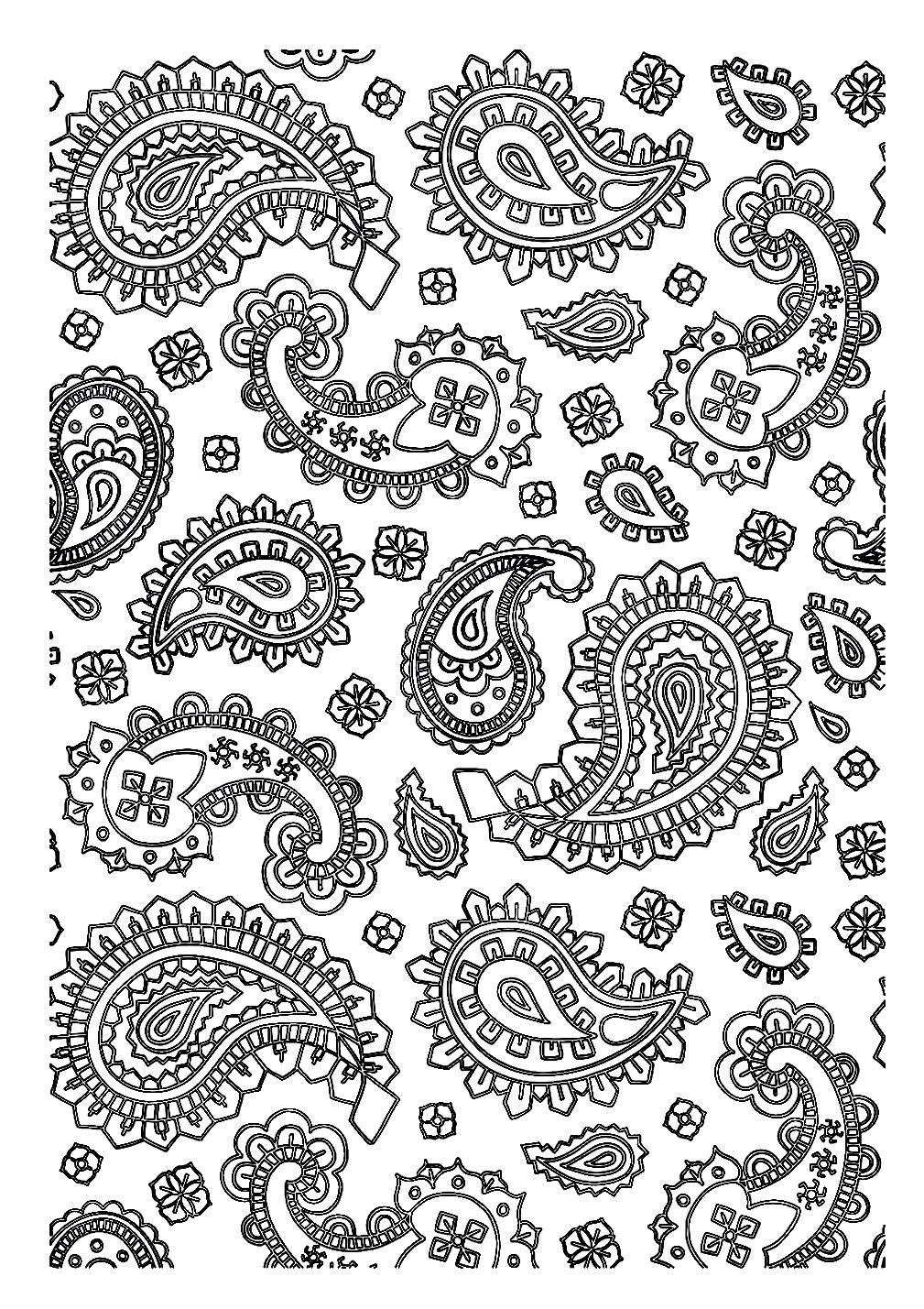 Paisley Coloring Pages For Adults
