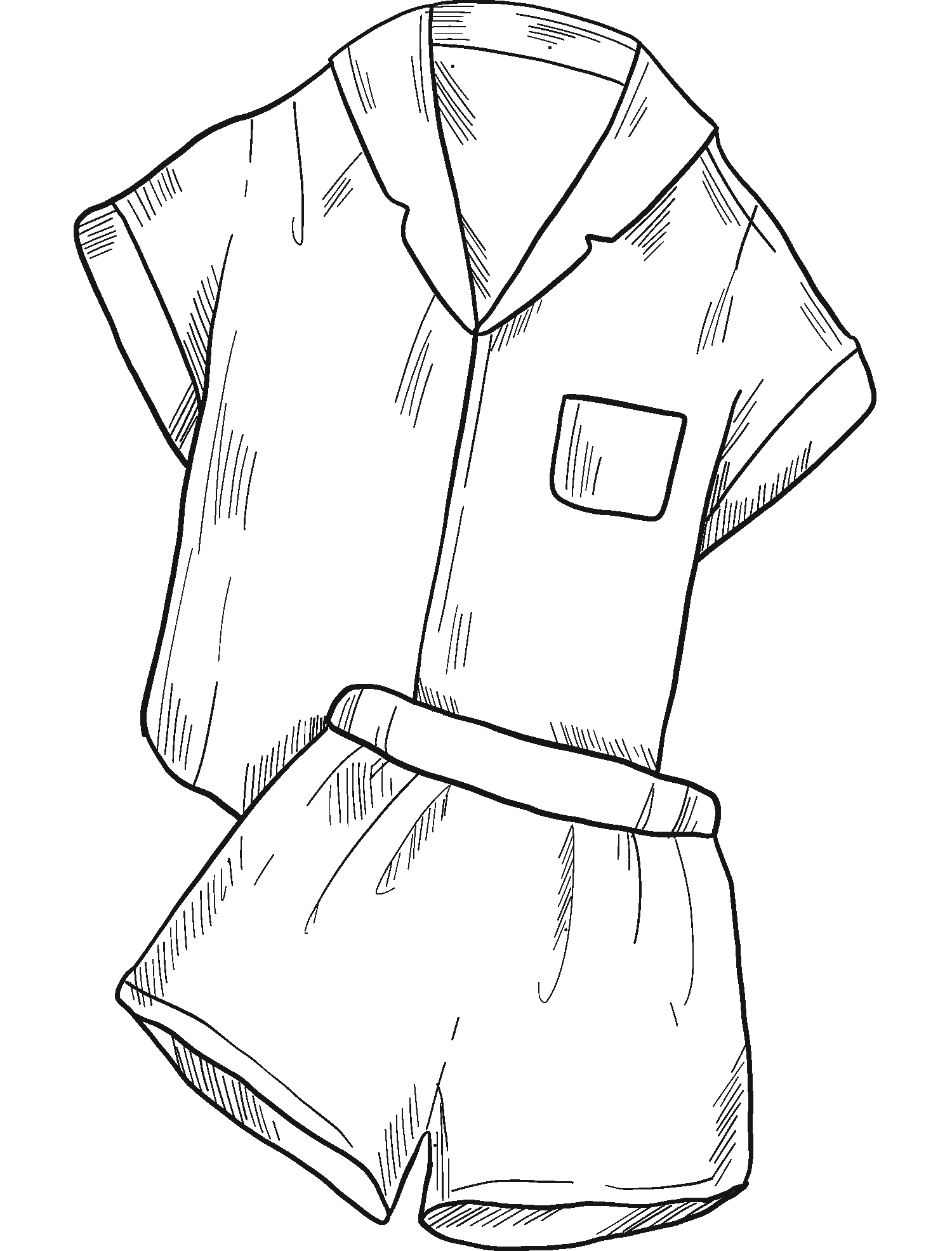 Pajama Coloring Page Printable