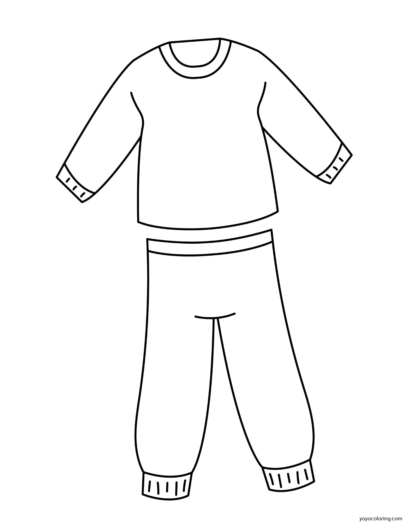 Pajamas Coloring Pages Printable Painting Template
