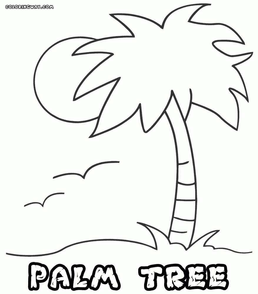 Palm Tree Coloring Pages To Print Coloring Home