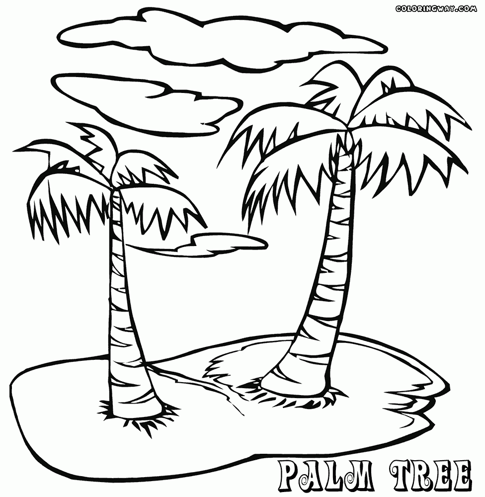 Palm Tree Coloring Pages To Print Coloring Home