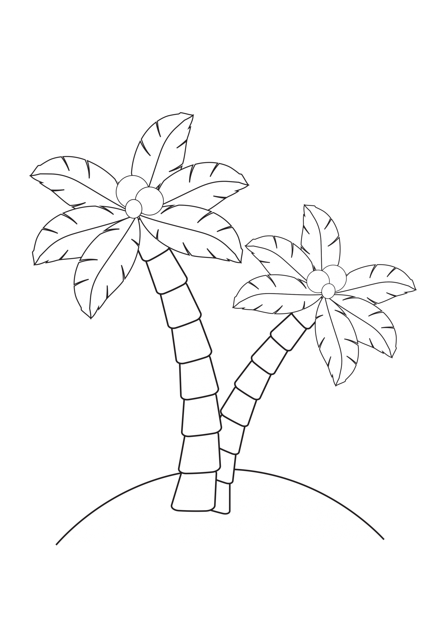 Printable Palm Tree Coloring Page