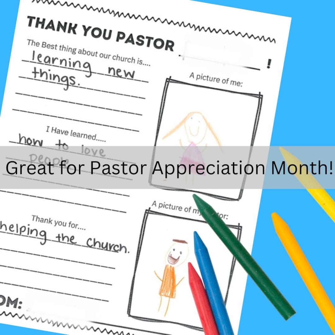Pastor Appreciation Coloring Page Etsy