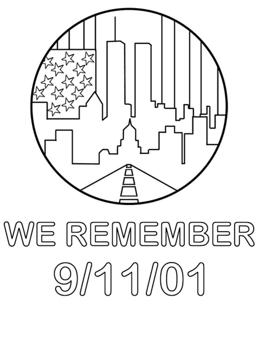 Patriot Day Coloring Page Free Printable