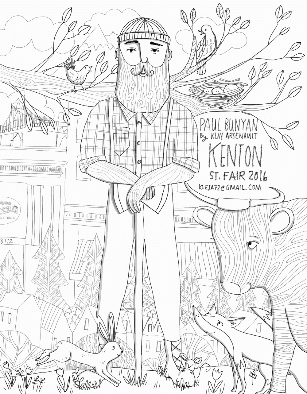 Paul Bunyan Coloring Pages Printable