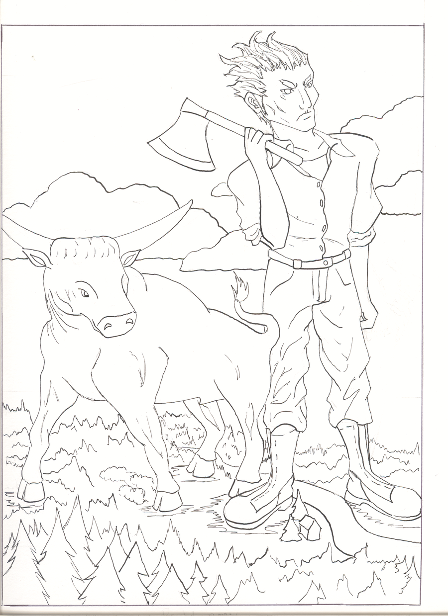 Paul Bunyan Coloring Pages Coloring Home