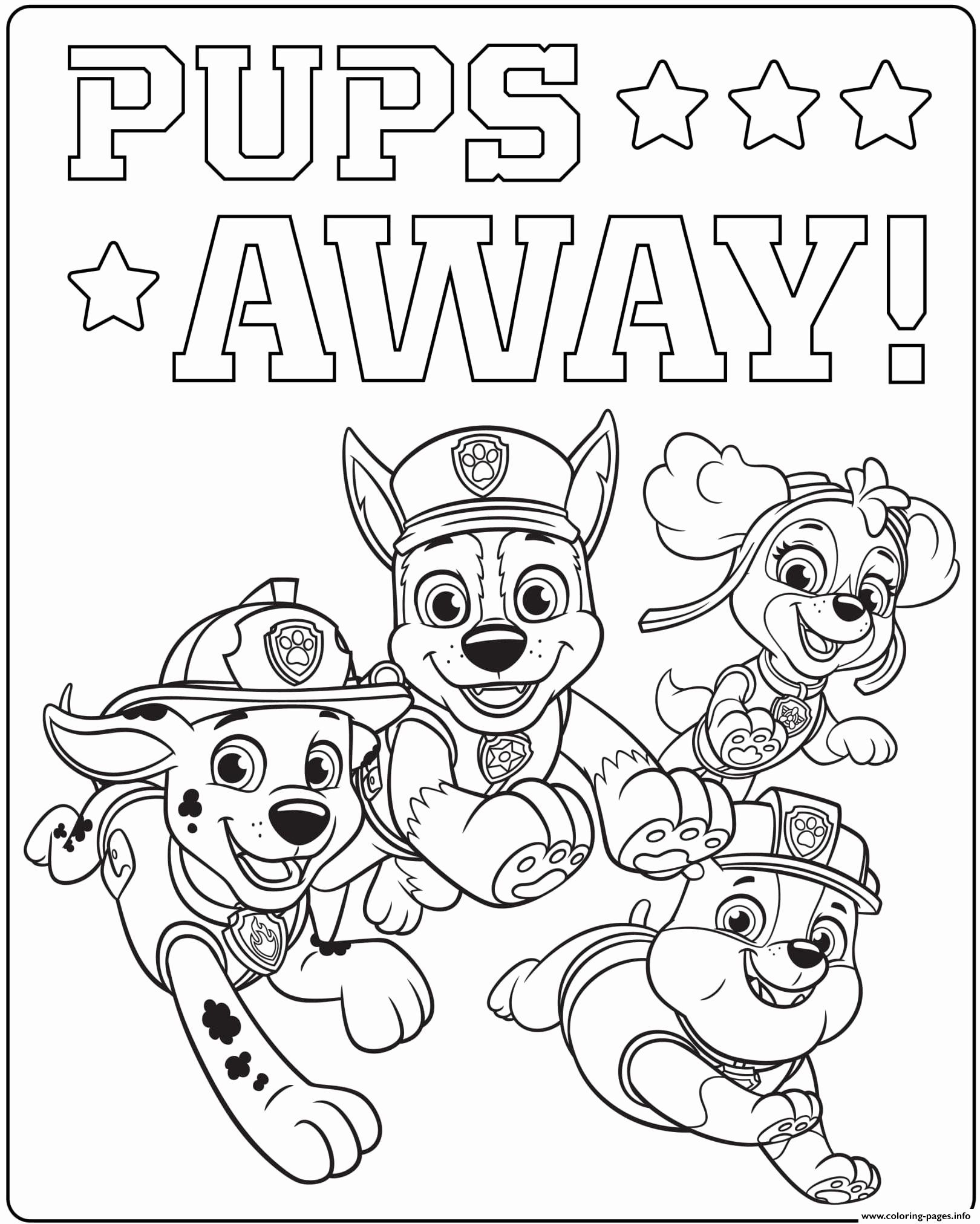 Paw Patrol Printable Coloring Pages