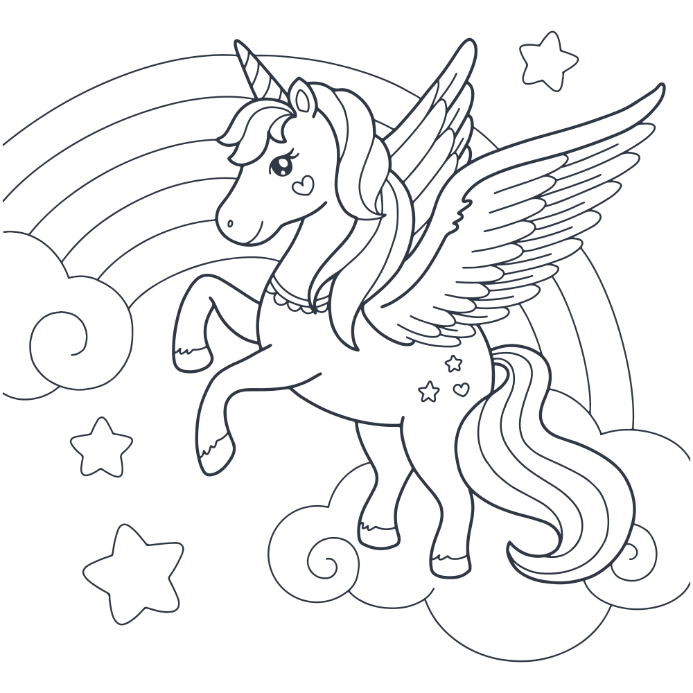 Pegasus Coloring Pages Printable Kids Drawing Hub