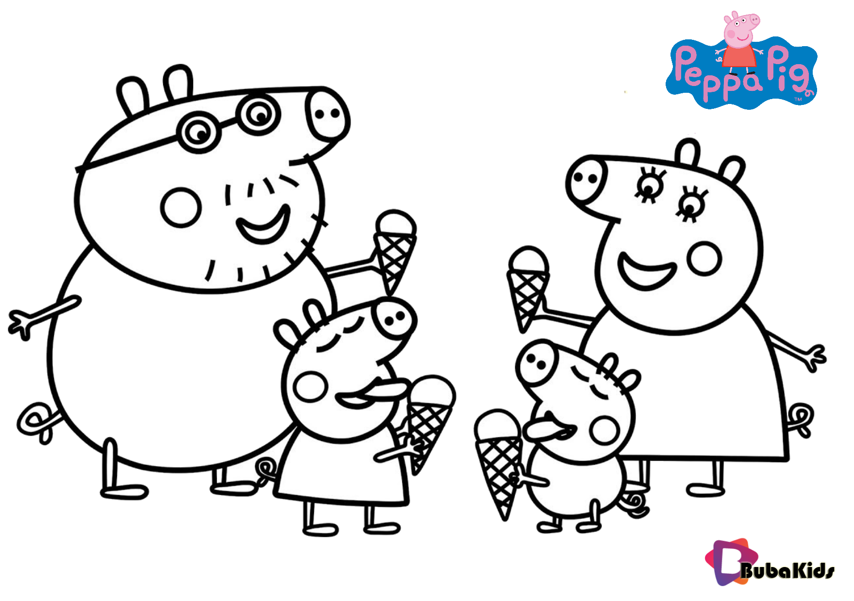 Peppa Pig Printable Color Pages