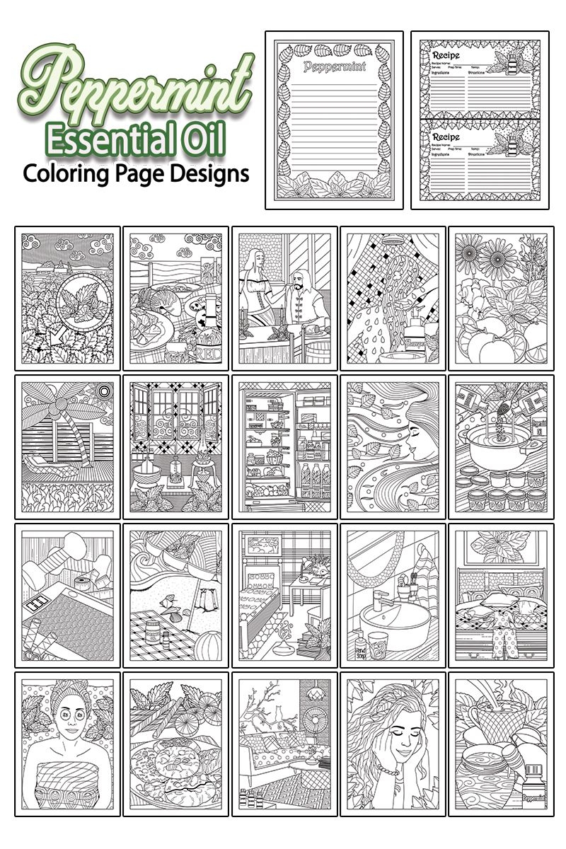 Peppermint Essential Oil Coloring Pages Peppermint Essential Oil Coloring Pages Peppermint