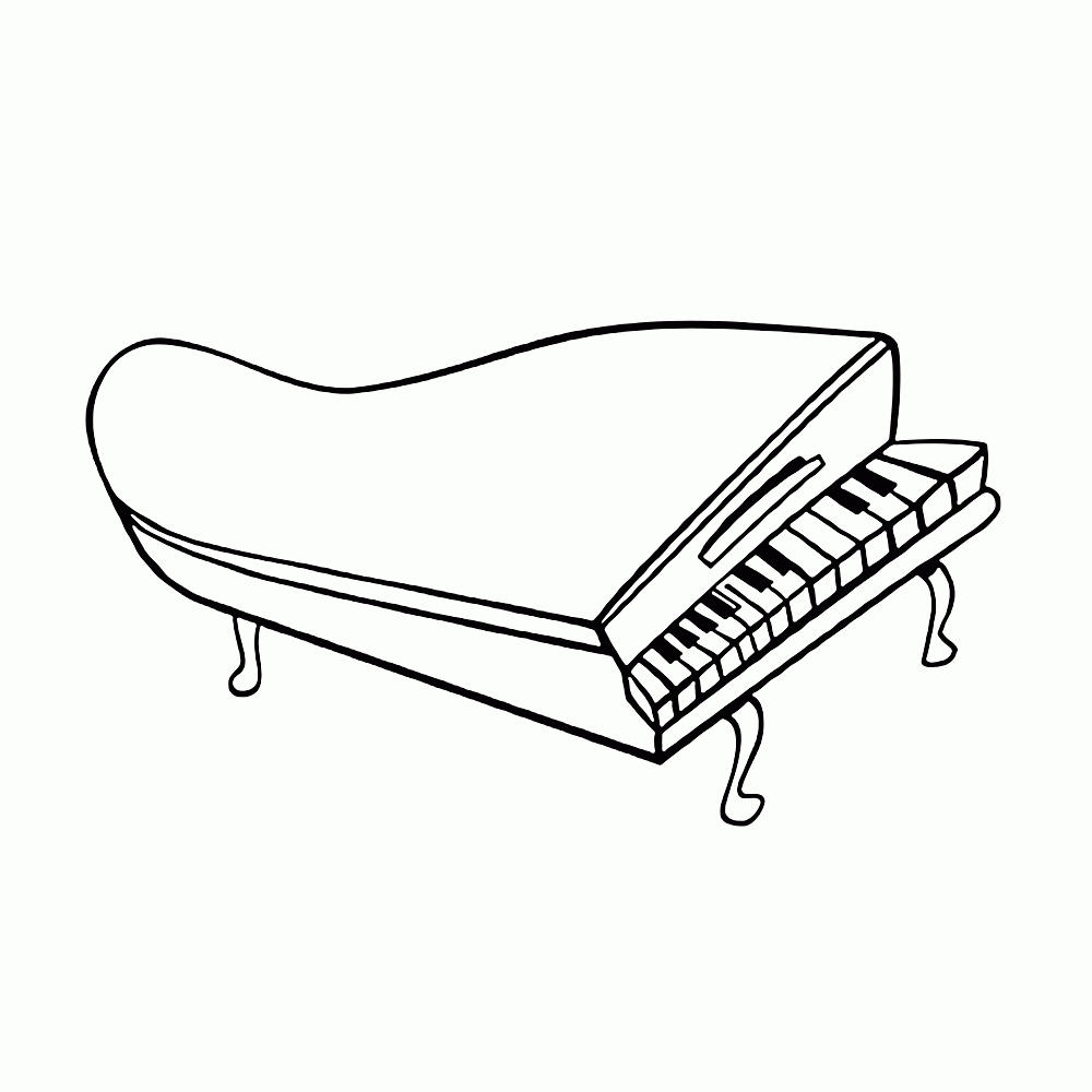Piano Coloring Pages Books 100 FREE And Printable