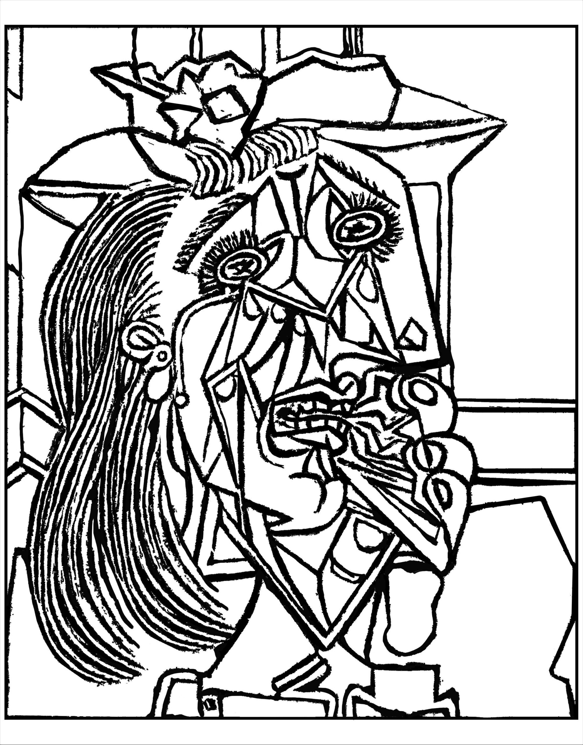 Picasso Coloring For Children Pablo Picasso Coloring Pages For Kids