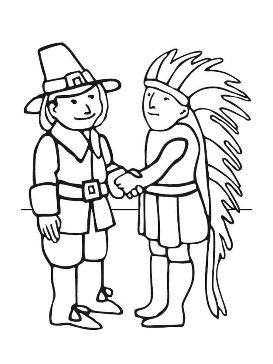 Pilgrim Coloring Page Free Printable