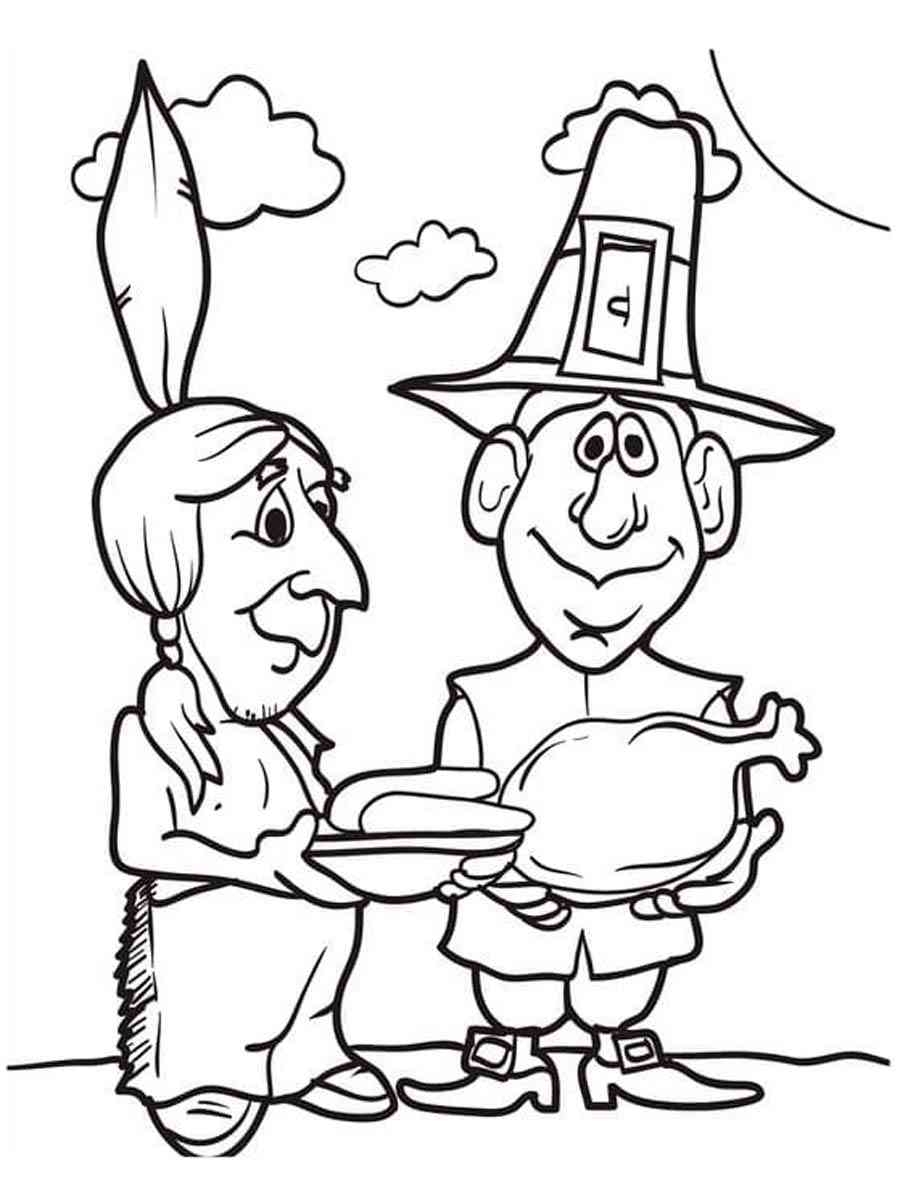 Pilgrim Coloring Page Free Printable