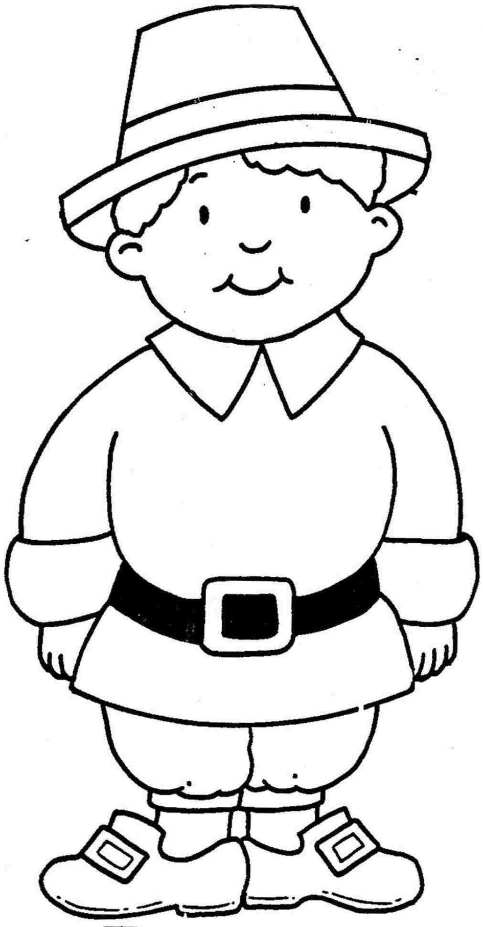 Pilgrim Girl Coloring Pages Printable