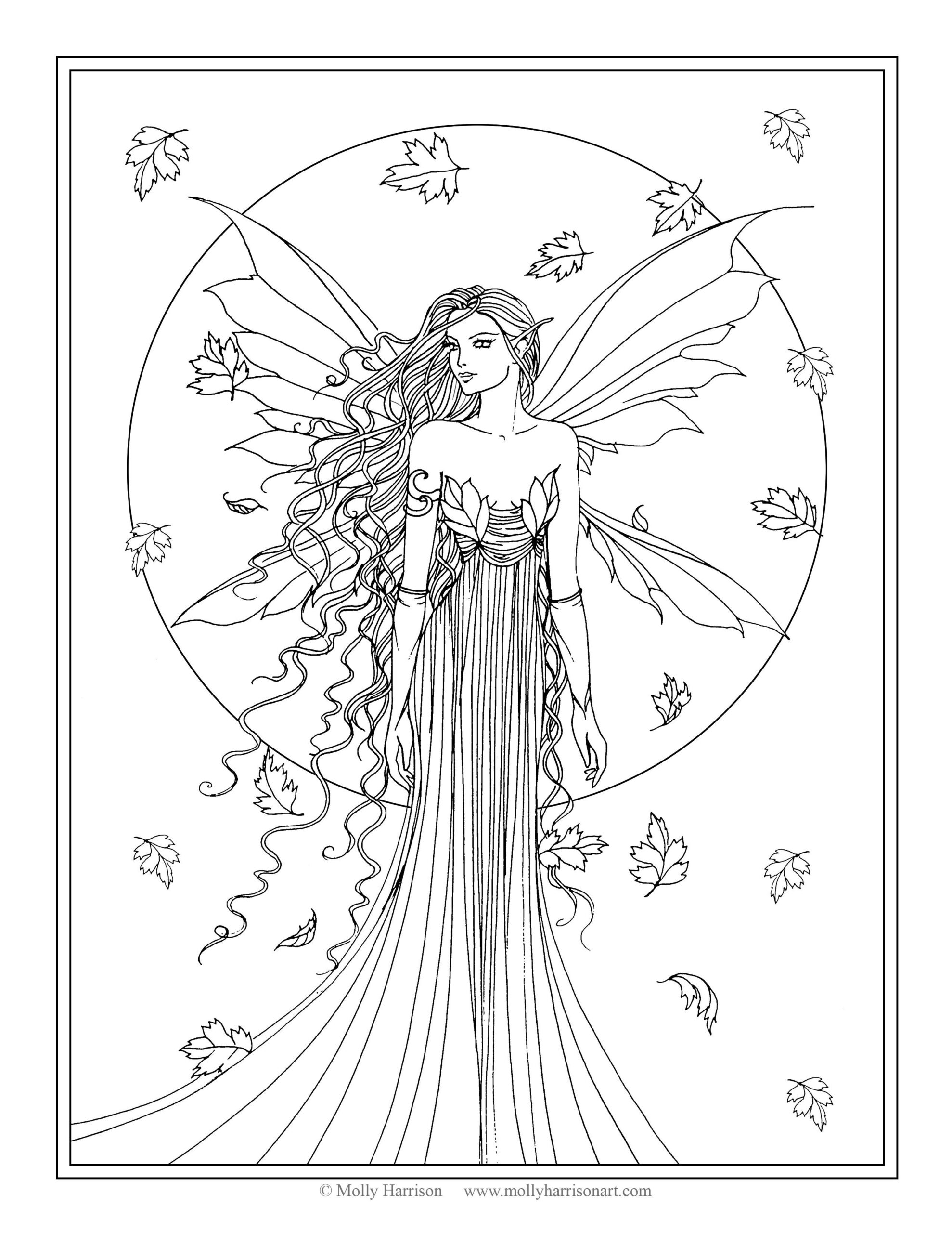 Printable Coloring Pages Fairies