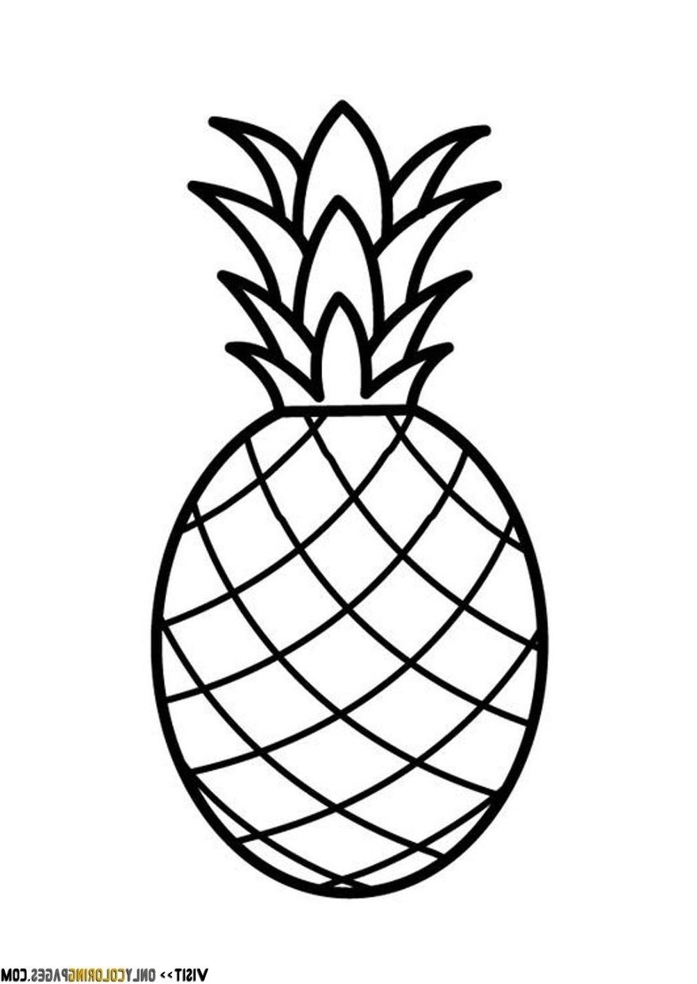 Pineapple Coloring Page Kasnak Sanat Aplike Ablonlar Ip Sanat