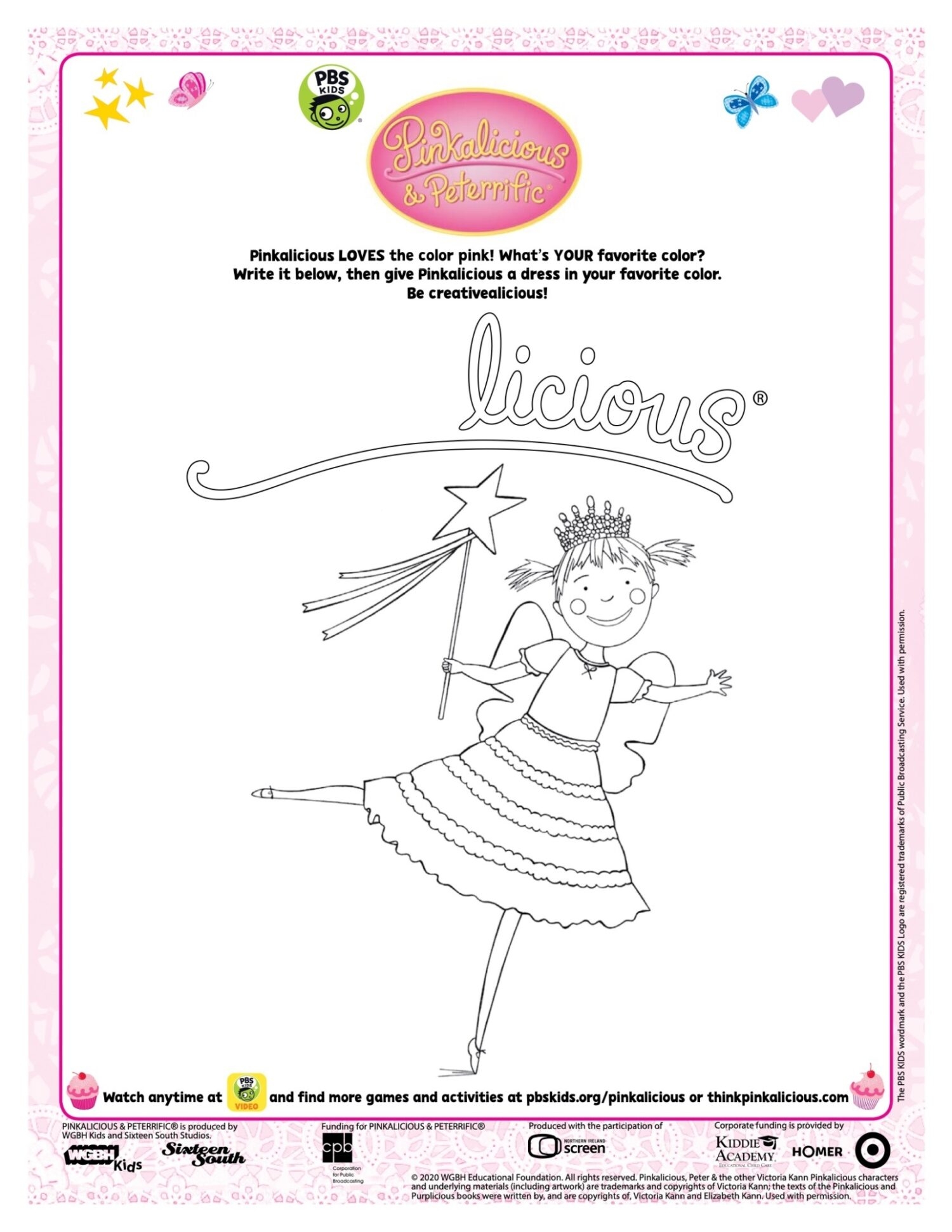 Pinkalicious Coloring Page Kids Coloring PBS KIDS For Parents