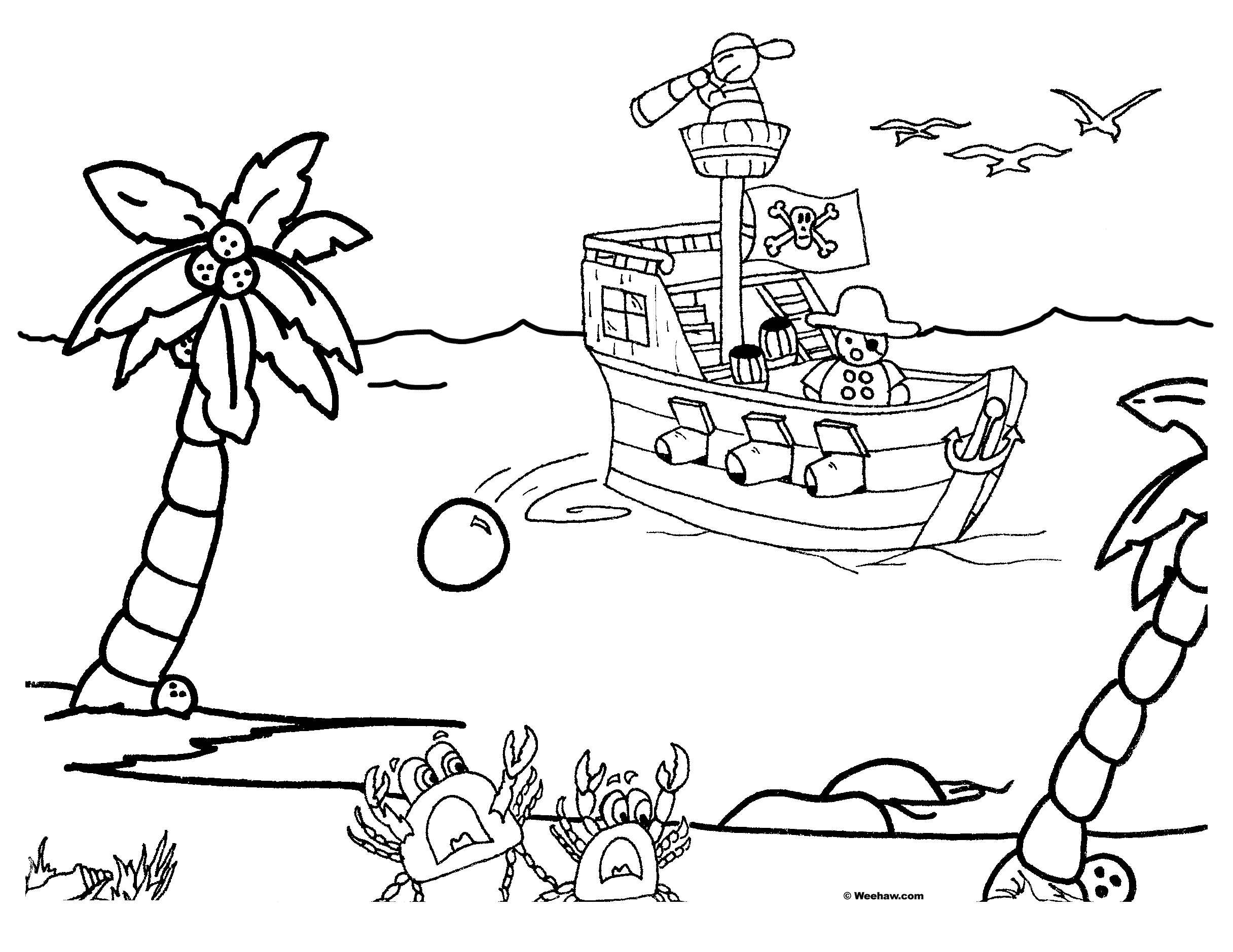 Pirate Ship Coloring Pages To Download And Print For Free
