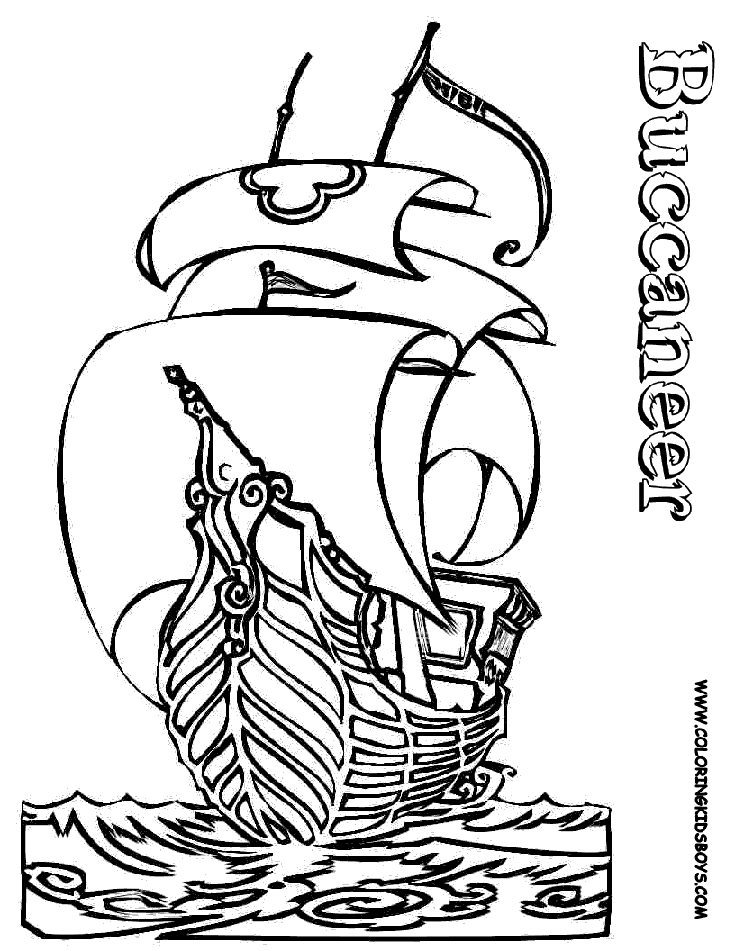 Pirate Ship Coloring Pages