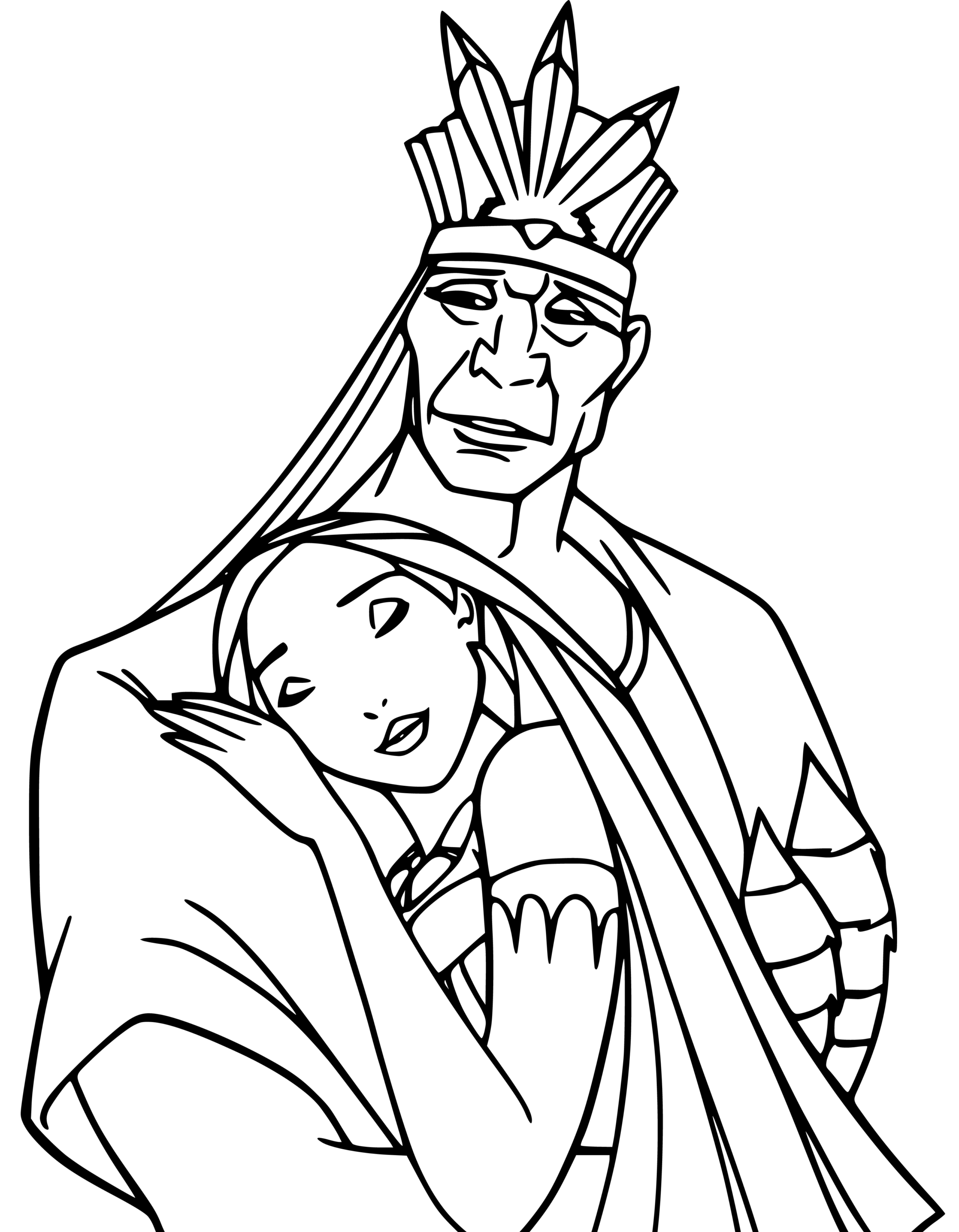 Pocahontas Coloring Pages 20 Printable Sheets Simple To Draw Easy For Kids ColoringLive