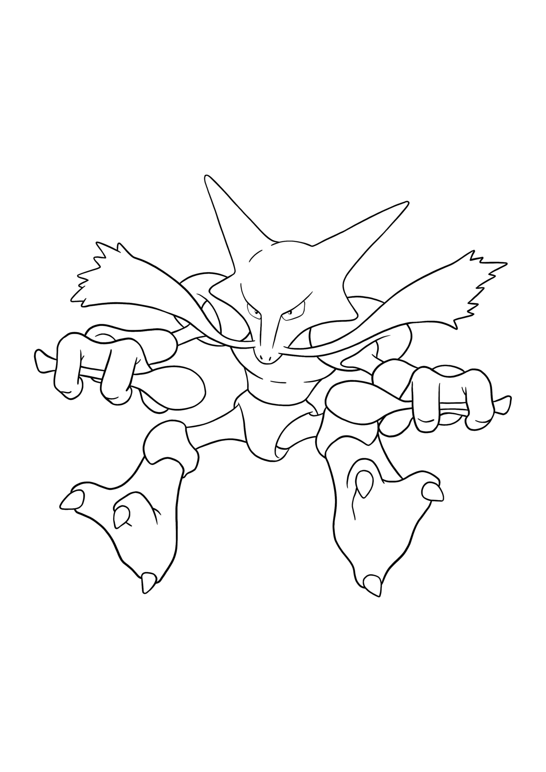 Pok mon Alakazam Coloring Page
