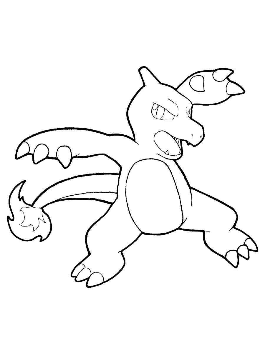 Pokemon Charmeleon Coloring Pages Free Printable