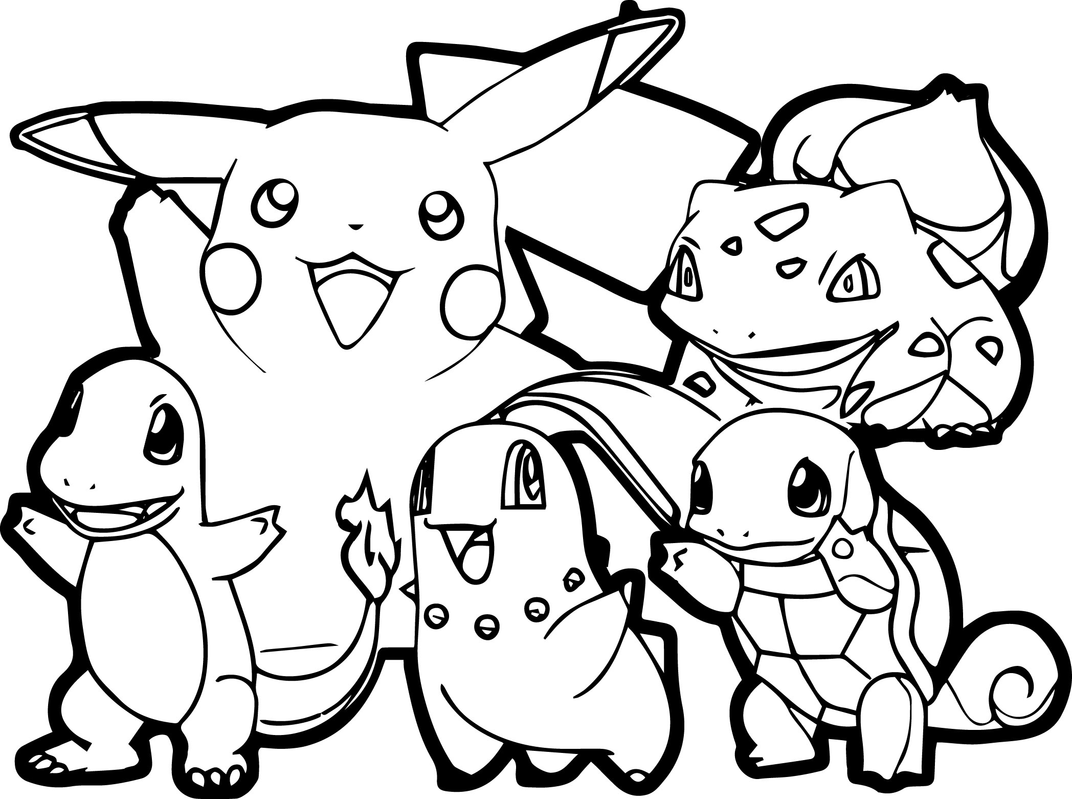 Pokemon Coloring Page With Very Thick Lines Pokemon Coloring Pages For Kids