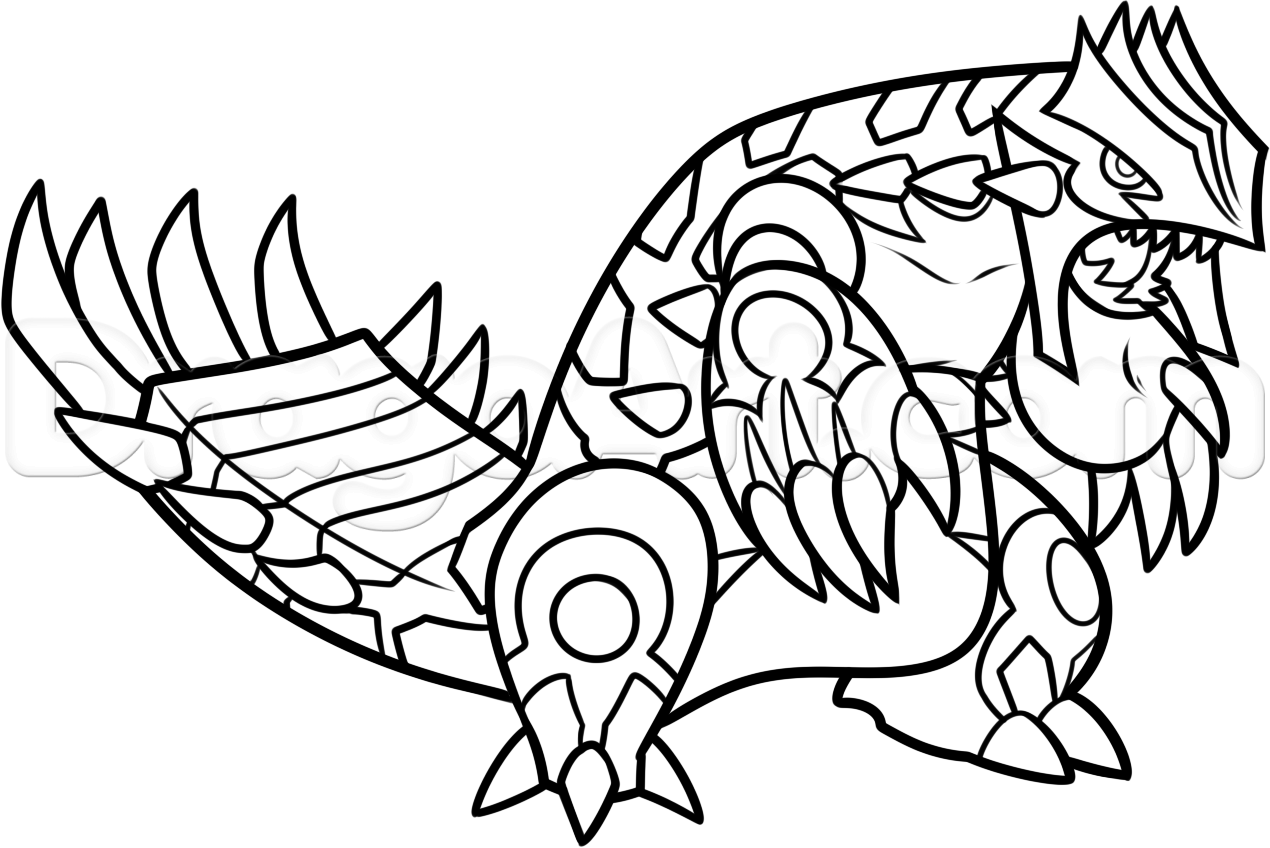 Pokemon Groudon Coloring Pages Coloring Home